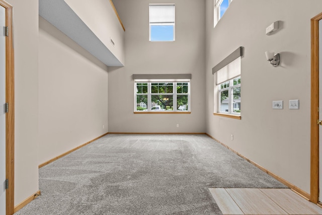 20354 Kensfield Trl Unit 1403, Lakeville, MN 55044 - empty room featuring plenty of natural light, carpet flooring, and a towering ceiling