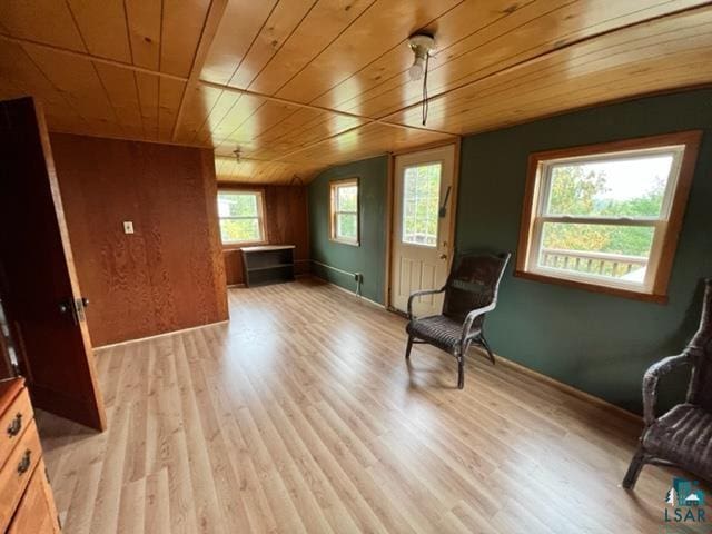 355 Harvey St, Ely, MN 55731 - unfurnished room featuring wood ceiling and wood finished floors