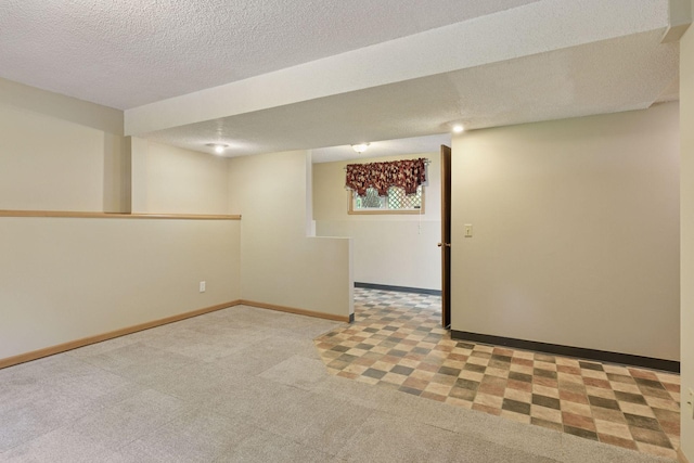 723 2nd Ave S, Buffalo, MN 55313 - basement featuring light carpet and a textured ceiling