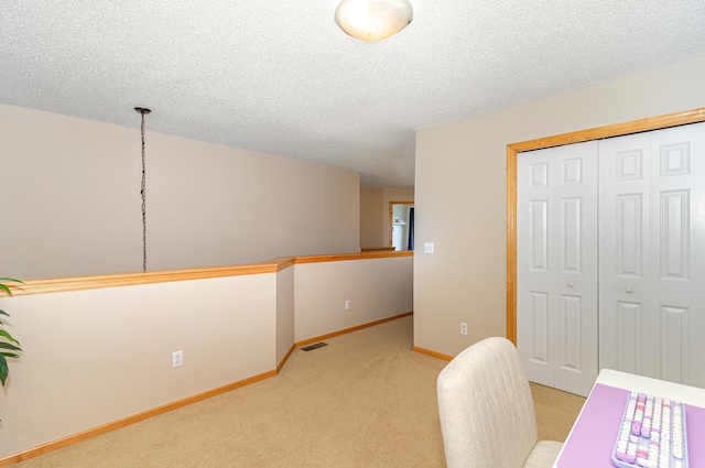15265 Dupont Path, Apple Valley, MN 55124 - carpeted home office with baseboards and a textured ceiling