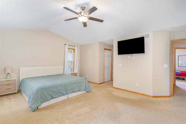 15265 Dupont Path, Apple Valley, MN 55124 - carpeted bedroom with vaulted ceiling and a ceiling fan