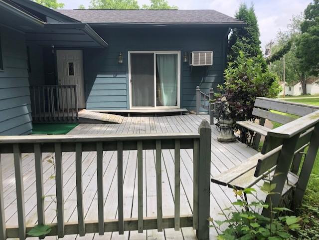 300 Whittier St W, Lanesboro, MN 55949 - wooden deck with an AC wall unit