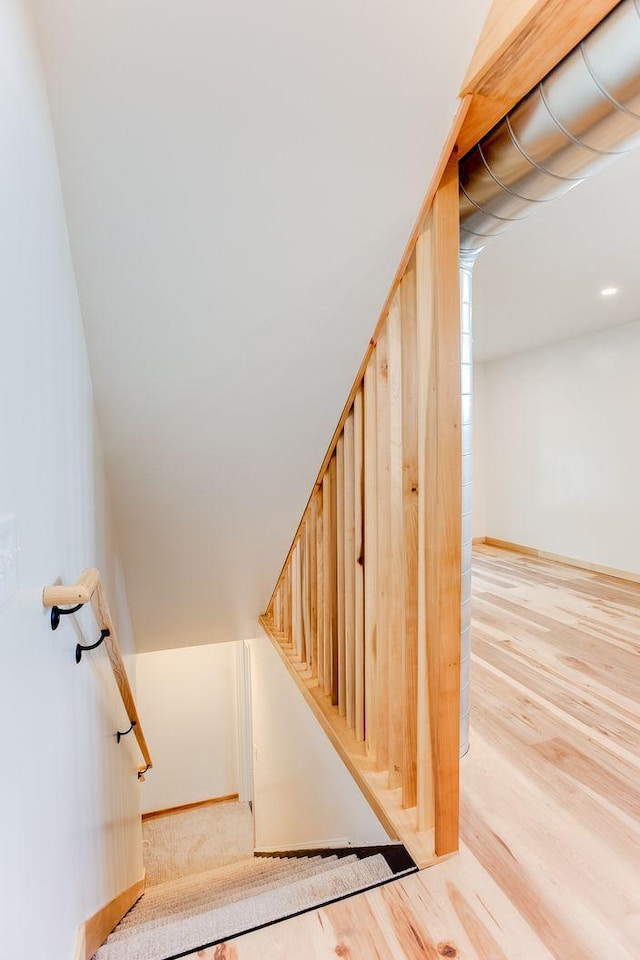 3909 Xerxes Ave S, Minneapolis, MN 55410 - staircase featuring wood finished floors and baseboards