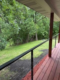 40815 Shadow Dr, Clitherall, MN 56524 - wooden terrace with a lawn