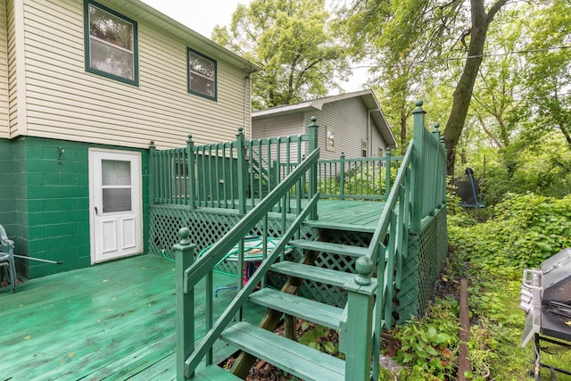 505 1st Ave SE, Pelican Rapids, MN 56572 - wooden deck with stairs