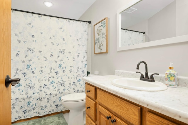 2721 230th Ct NW, Saint Francis, MN 55070 - full bathroom with vanity and a shower with shower curtain