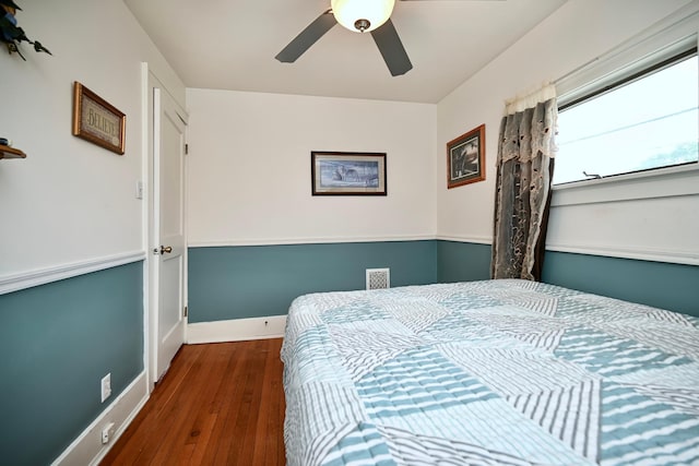 231 Mark St, Winona, MN 55987 - bedroom with wood finished floors and a ceiling fan