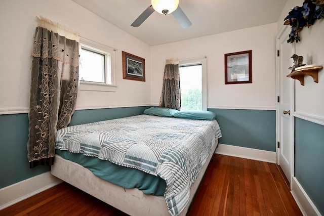 231 Mark St, Winona, MN 55987 - bedroom featuring wood finished floors and a ceiling fan