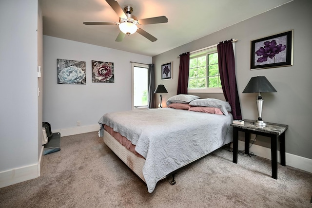 231 Mark St, Winona, MN 55987 - carpeted bedroom with baseboards and a ceiling fan