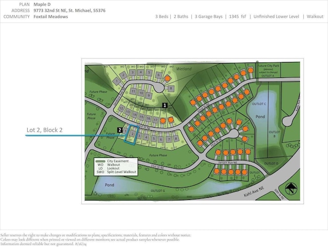 9773 32nd St NE, Saint Michael, MN 55376 - map of parcels
