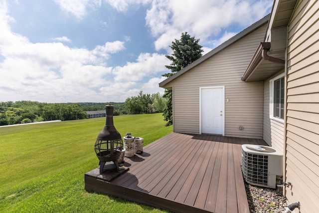 1715 Aspen Ln, Fergus Falls, MN 56537 - wooden terrace featuring a lawn