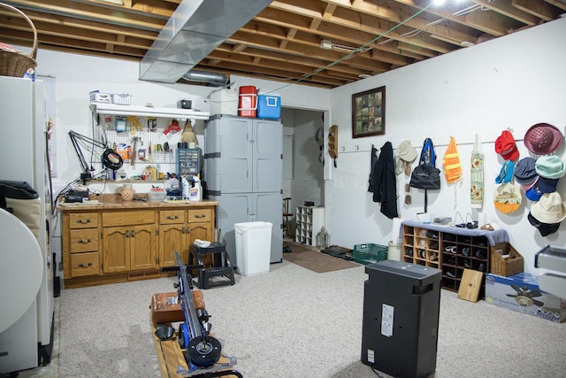 58280 County Road 21, Zumbro Falls, MN 55991 - unfinished basement featuring a workshop area