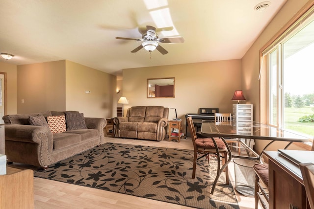 603 7th Ave, Osakis, MN 56360 - living room with wood finished floors and a ceiling fan