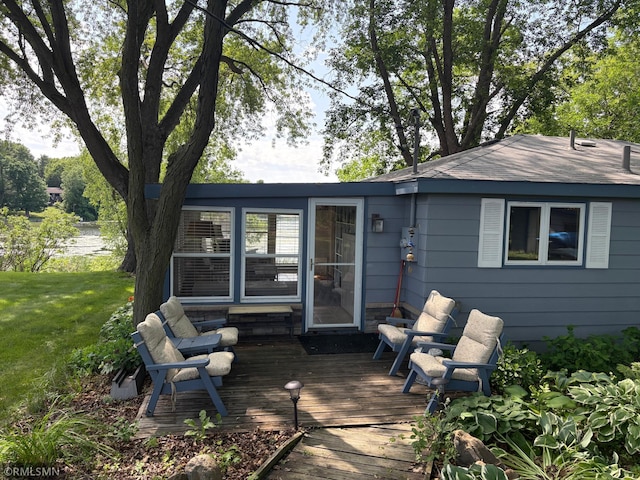 8243 Greer Ave NW, Maple Lake, MN 55358 - deck with a lawn