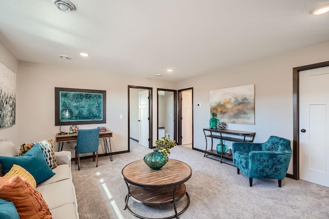 3483 Kady Ave NE, Saint Michael, MN 55376 - living area featuring light carpet and recessed lighting