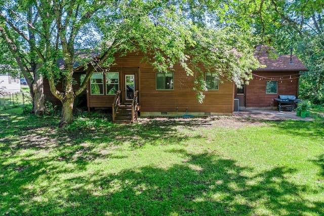 505 Brookview Ln SW, Isanti, MN 55040 - rear view of property with a patio and crawl space