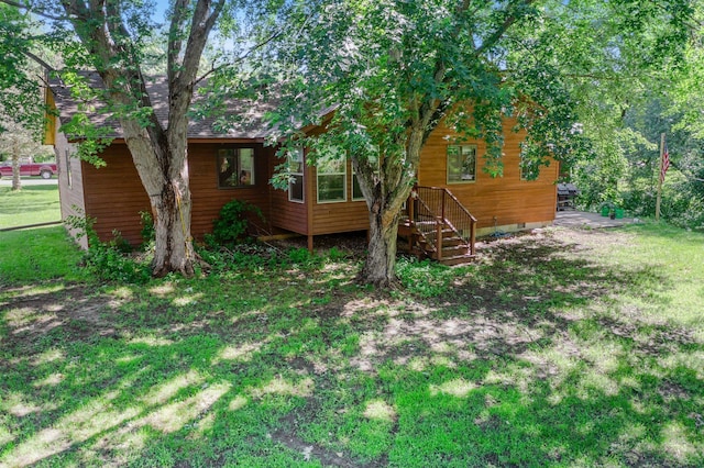 505 Brookview Ln SW, Isanti, MN 55040 - view of home's exterior featuring crawl space and a yard