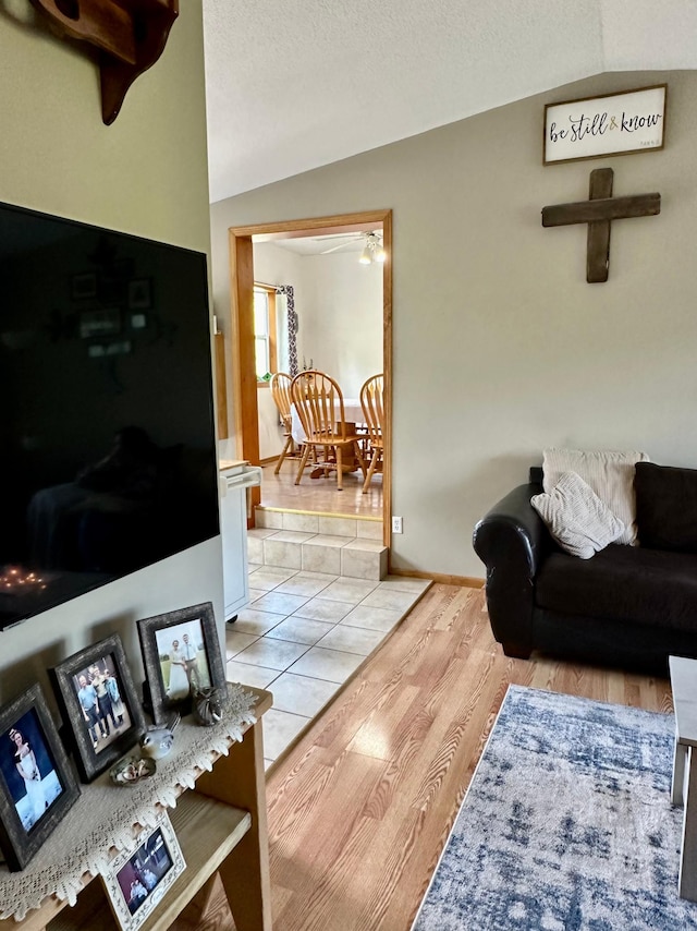 5735 County Road 1, Littlefork, MN 56653 - living room with lofted ceiling and light wood-style flooring