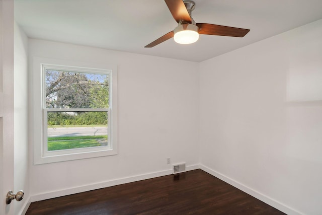 242 Butler Ave W, West Saint Paul, MN 55118 - empty room featuring dark wood finished floors and ceiling fan