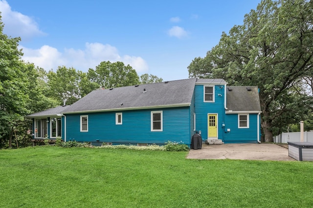 4837 Diane Dr, Minnetonka, MN 55343 - rear view of house with a patio and a shingled roof