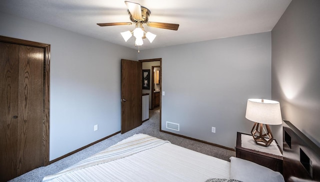 452 Spruce St, Shakopee, MN 55379 - carpeted bedroom with baseboards and a ceiling fan