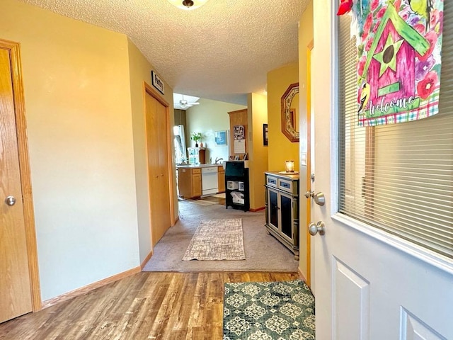 110 Glenshire Blvd S, Watkins, MN 55389 - corridor with light wood-type flooring and a textured ceiling