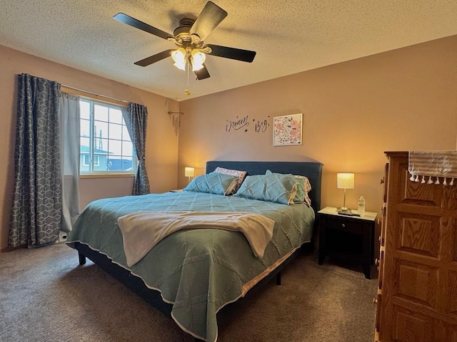 110 Glenshire Blvd S, Watkins, MN 55389 - carpeted bedroom with ceiling fan and a textured ceiling
