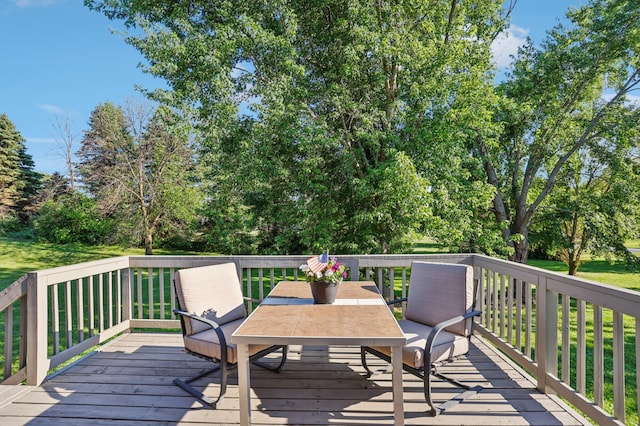 733 Meadow Dr, Hudson, WI 54016 - deck featuring outdoor dining space
