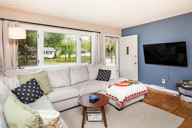 1124 15th St N, Moorhead, MN 56560 - living area featuring wood finished floors and baseboards