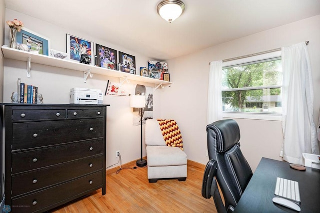 1124 15th St N, Moorhead, MN 56560 - office area featuring light wood-type flooring and baseboards