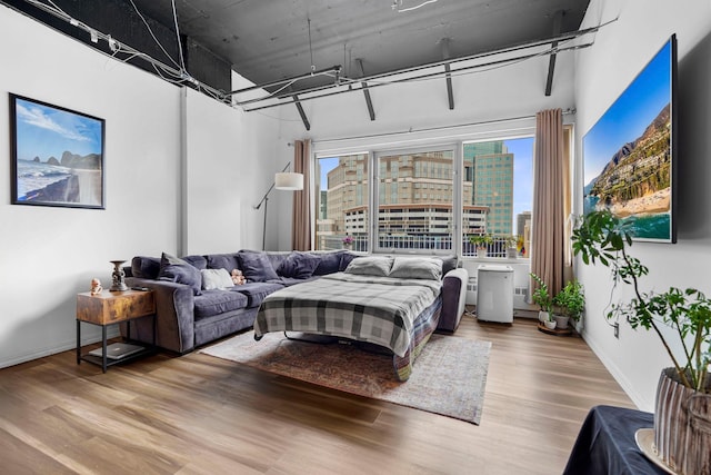 431 7th St Unit 2605, Minneapolis, MN 55415 - bedroom featuring wood finished floors and baseboards