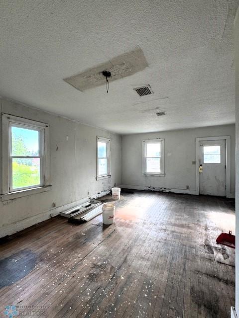 310 1st St SW, Mahnomen, MN 56557 - empty room with wood-type flooring and a textured ceiling