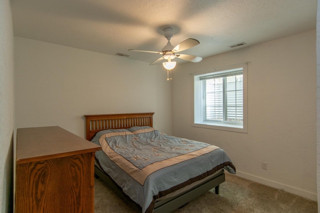 1069 134th St SW, Sylvan Twp, MN 56473 - bedroom with carpet flooring and a ceiling fan