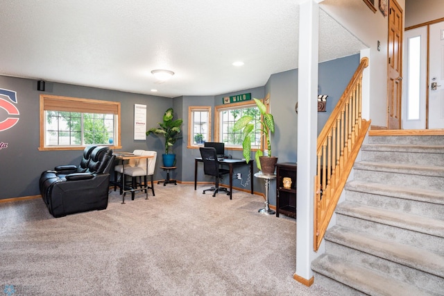 106 12th St NE, Barnesville, MN 56514 - carpeted office with healthy amount of natural light and a textured ceiling