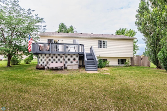 106 12th St NE, Barnesville, MN 56514 - rear view of house with stairway and a deck