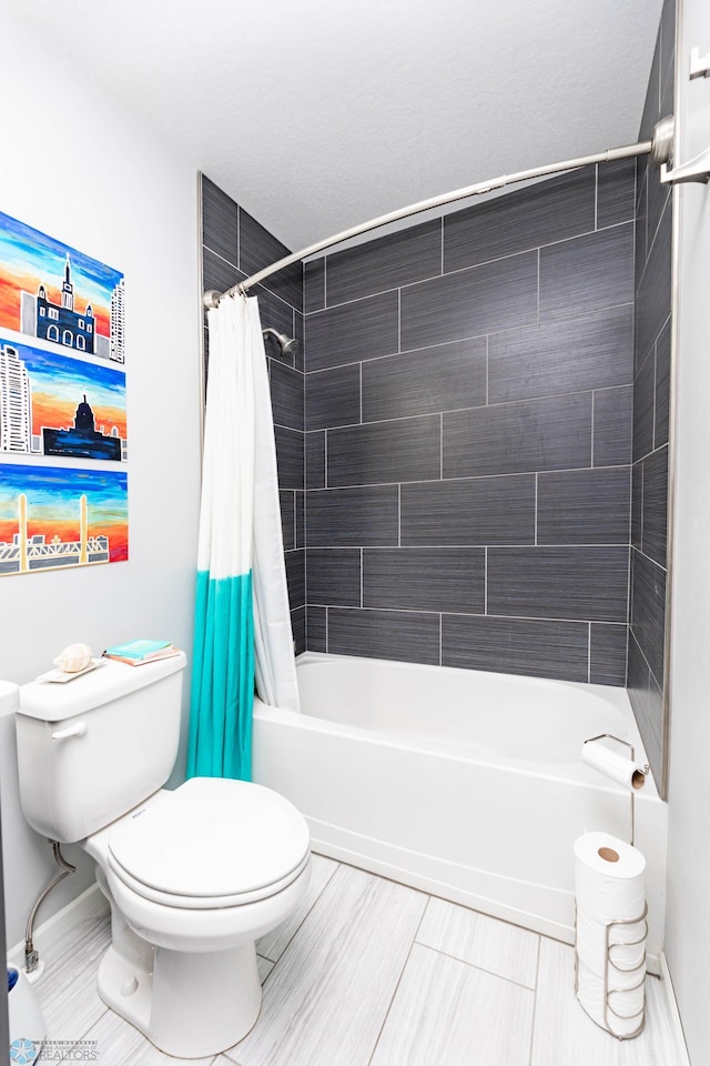 4701 11th St W, West Fargo, ND 58078 - bathroom featuring toilet and shower / tub combo with curtain