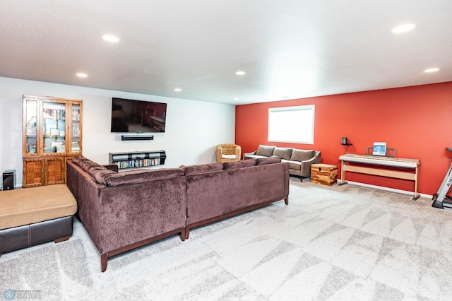4701 11th St W, West Fargo, ND 58078 - carpeted living room featuring recessed lighting