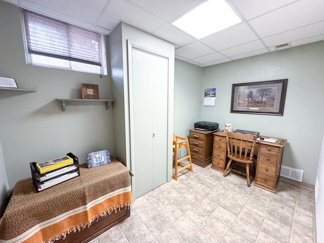 34002 Fiske View Dr, Underwood, MN 56586 - home office featuring a paneled ceiling