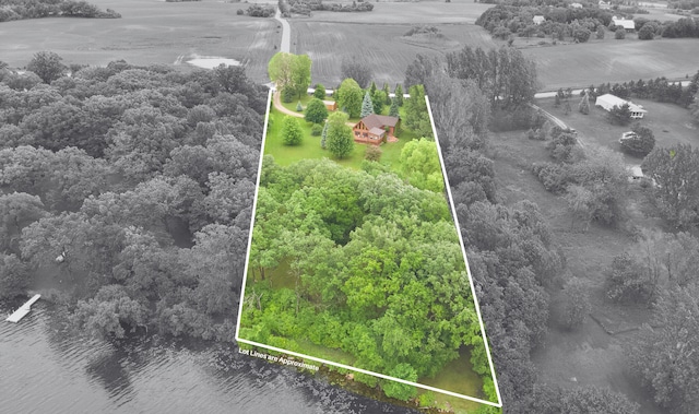 34002 Fiske View Dr, Underwood, MN 56586 - aerial view of sparsely populated area with property parcel outlined