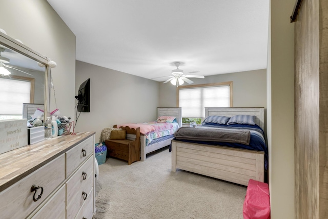 22620 Hayward Ave N, Forest Lake, MN 55025 - bedroom with light carpet and a ceiling fan