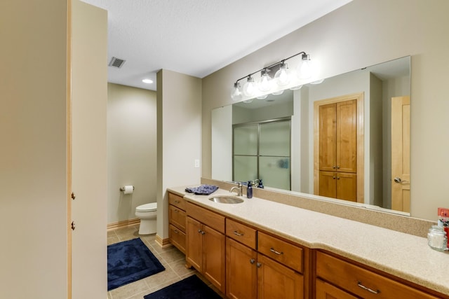 22620 Hayward Ave N, Forest Lake, MN 55025 - full bath with tile patterned flooring, a stall shower, and vanity