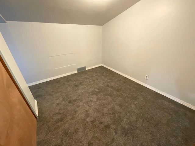 108 Johnson St NE, Brownsdale, MN 55918 - additional living space with dark carpet and lofted ceiling