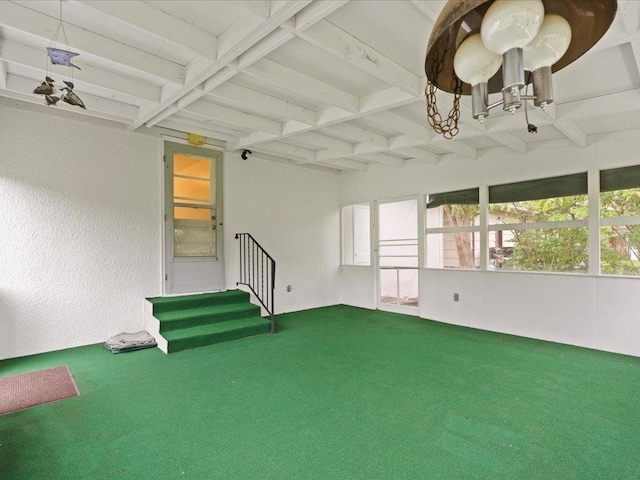 517 Cedar St, Brainerd, MN 56401 - unfurnished sunroom with beam ceiling