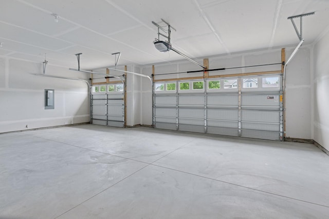1096 Prospect Pointe Rd, Jordan, MN 55352 - garage featuring electric panel and a garage door opener