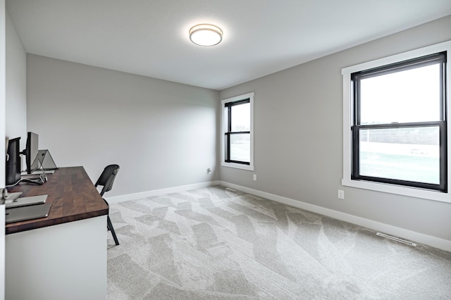 1205 Skyview Cir NW, Rochester, MN 55901 - unfurnished office with baseboards and light carpet