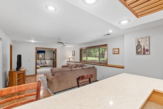 13790 Crane St NW, Andover, MN 55304 - living area featuring recessed lighting and ceiling fan