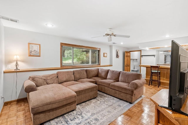 13790 Crane St NW, Andover, MN 55304 - living room with a ceiling fan and recessed lighting
