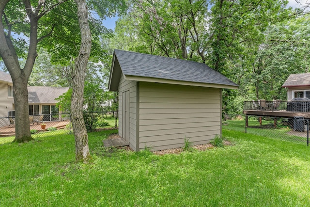 13790 Crane St NW, Andover, MN 55304 - view of shed with a fenced backyard