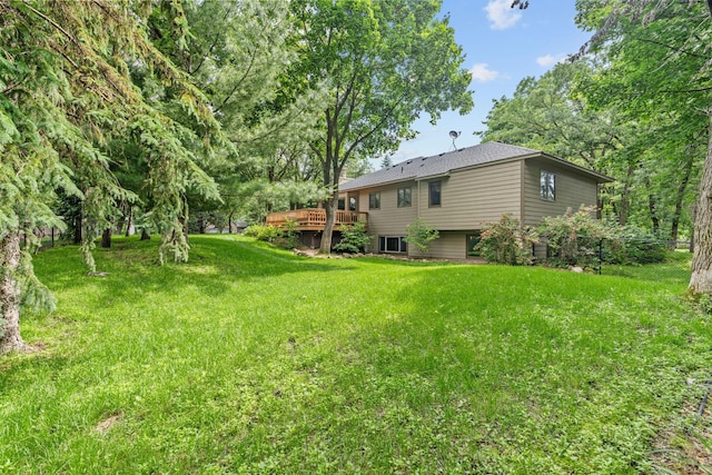 13790 Crane St NW, Andover, MN 55304 - view of green lawn with a deck