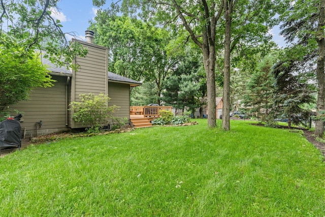 13790 Crane St NW, Andover, MN 55304 - view of green lawn featuring a deck